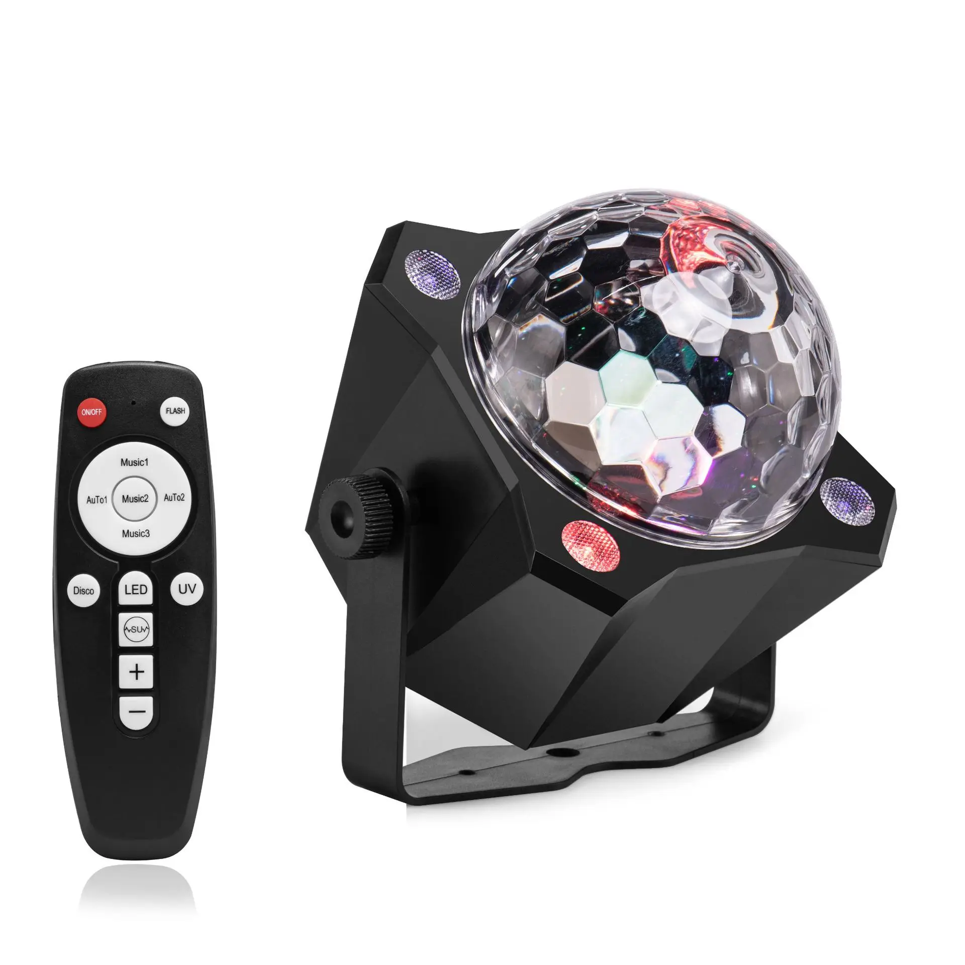 New LED Purple Stage Light Strobe Voice-activated Colorful LED Mini Stage Ambient Magic Ball