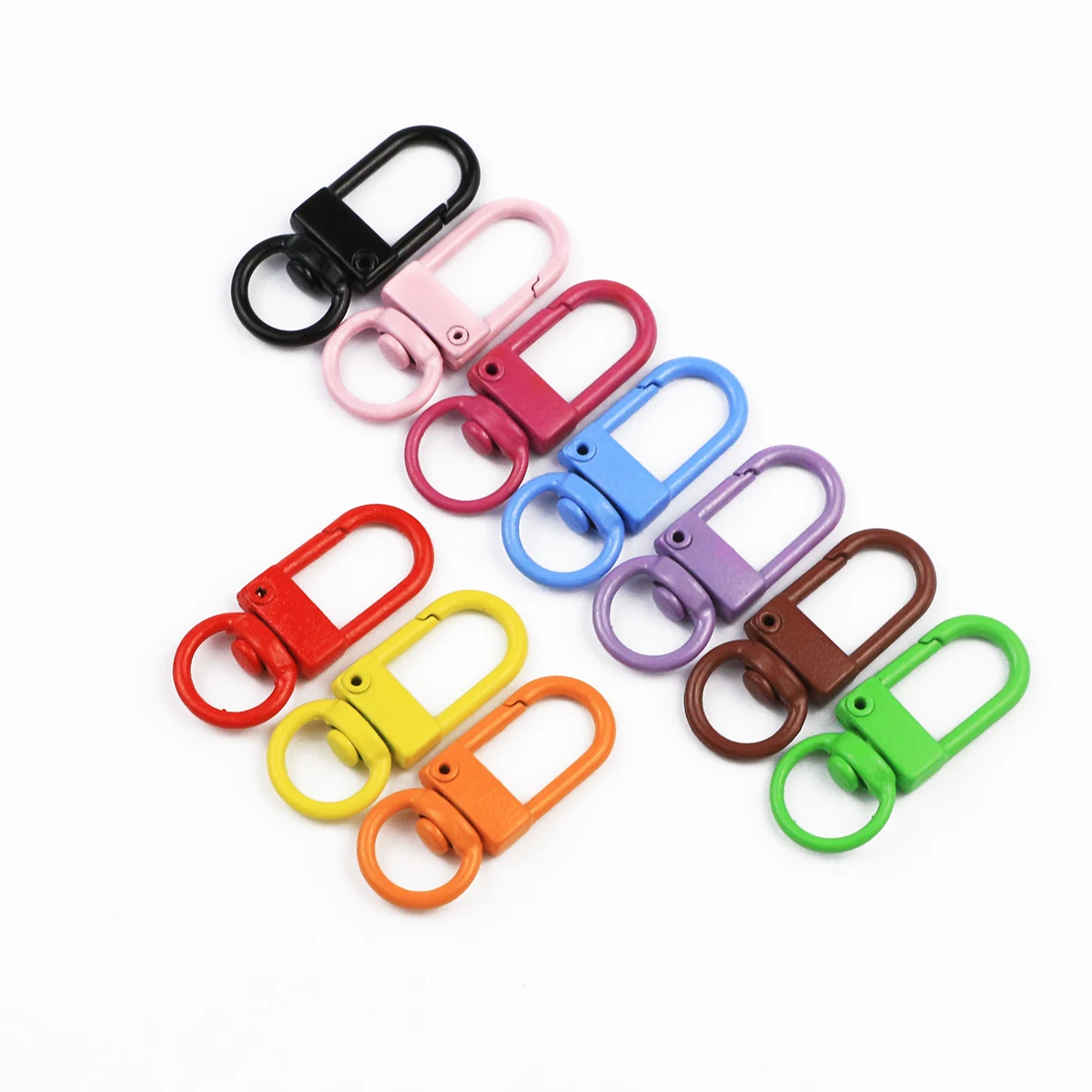 2~20pcs Colorful Lobster Clasps Hooks Key Chain Dolls/Label Hand Tag Connector Baking Paint Fits Jewelry Making DIY Accessories