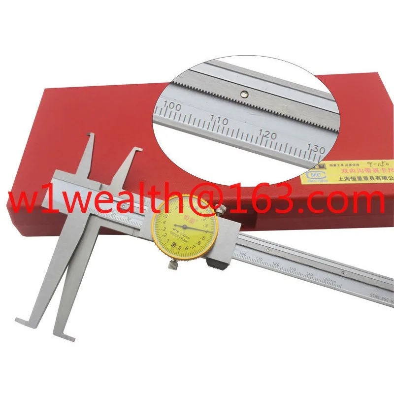 Guilin with table digital display long claw double inner hook groove stainless steel inner diameter vernier caliper