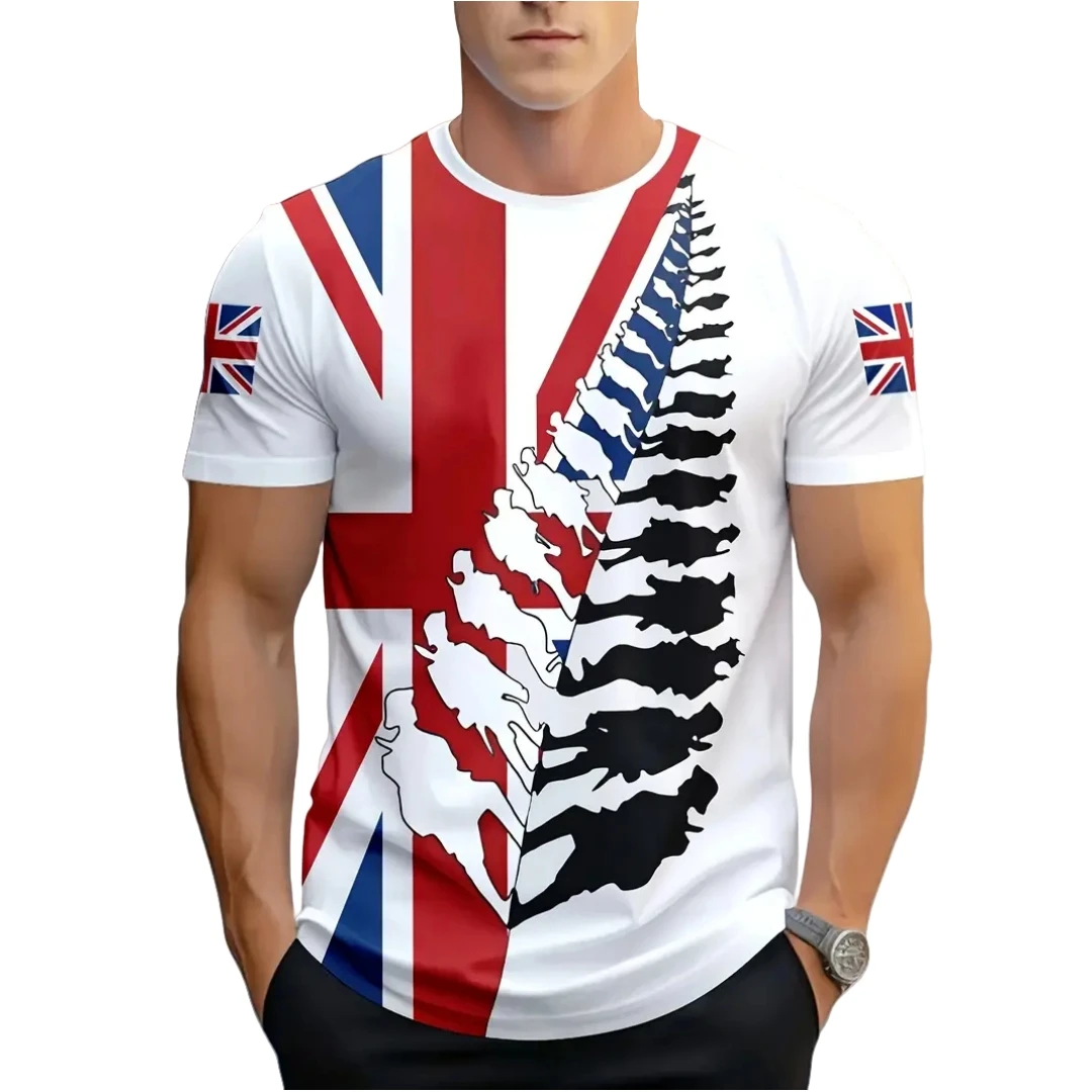

Футболка с британским флагом Англии, топы с 3D принтом, мужские и женские футболки, модные футболки с короткими рукавами большого размера в стиле Харадзюку, уличная одежда, детские футболки, топ