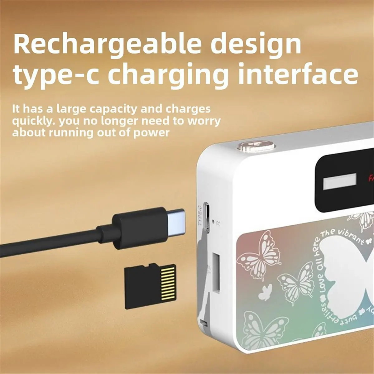 update. Mirror-Finish Butterfly Gradient Portable CCD Point-and-Shoot Camera Retro Entry-Level Mini Digital Camera