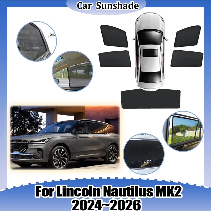 

Sun Visor For Lincoln Nautilus CDX707 MK2 2024 2025 2026 Car Mesh Sunshade UV Protection Heat Insulation Shade Car Accessories
