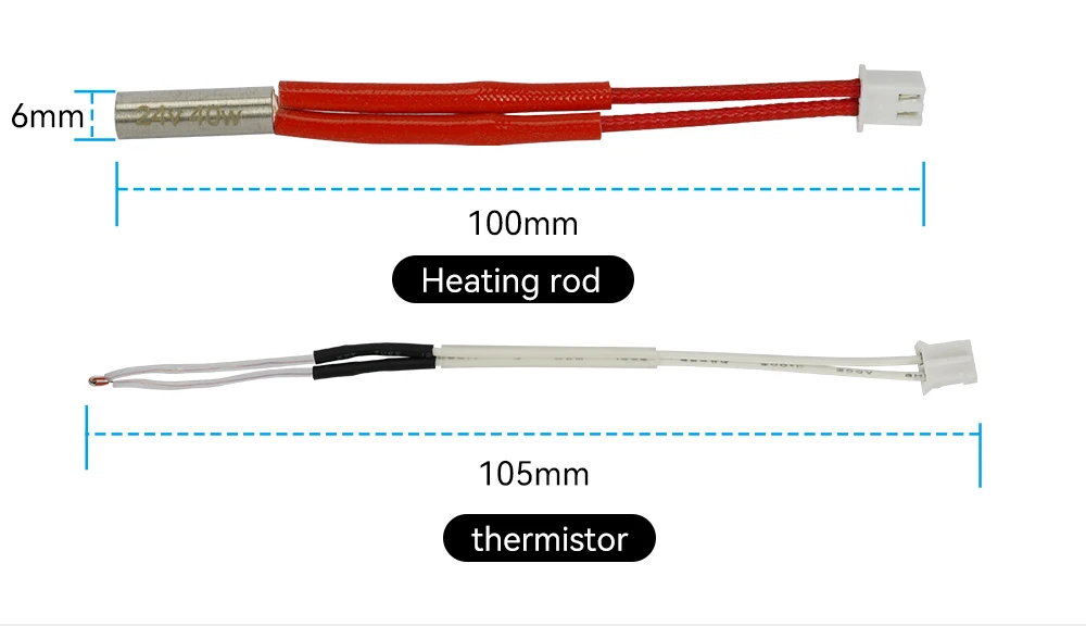 Hotend für ELEGOO Neptune 3/4 Hotend 3D-Drucker, komplett montiert mit Düse ELEGOO, offizielles 3D-Drucker-Zubehör – Detail 5
