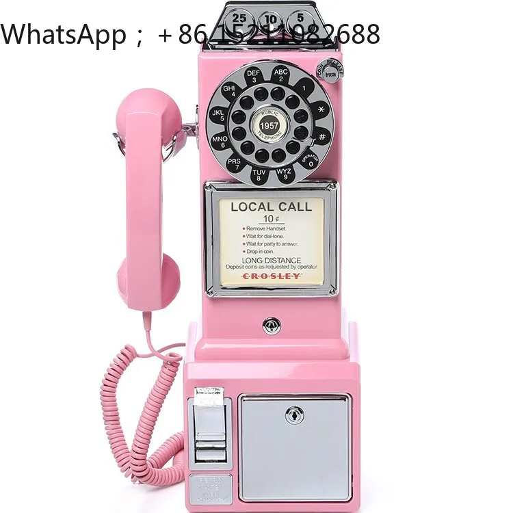 LLY retro phone landline coin wall mounted creative vintage antique home landline phone