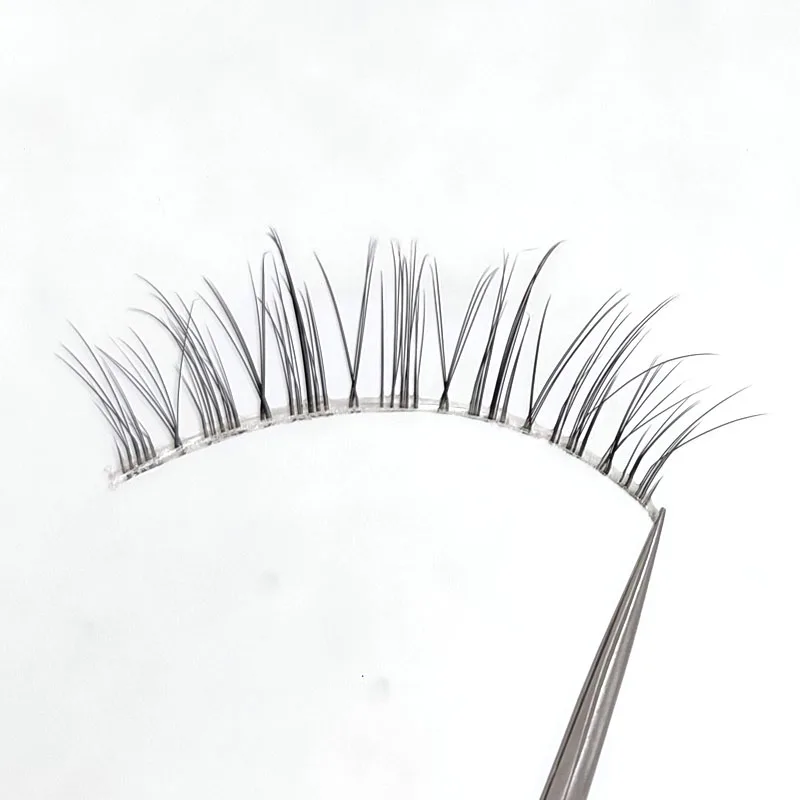 Iagede Air False Eye Lashes ชุดธรรมชาติขนตา Clear Band Ake ขนตา Glimmer เริ่มต้นเครื่องมือแต่งหน้าขนตา