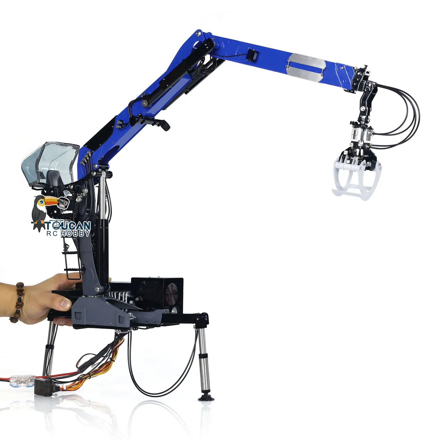 LESU 1/14 RC Gru idraulica in legno in metallo per camion trattore telecomandato Camion Auto da trasporto in legno Veicolo TAMIYAYA Modello RC