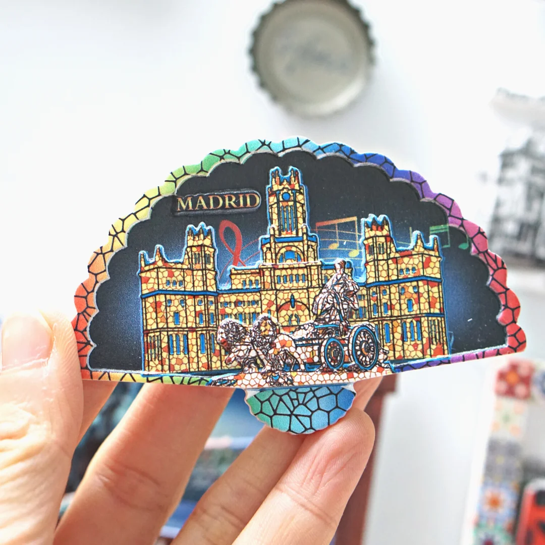 1 pz, magneti frigo Madrid, adesivi frigo spagna, souvenir di viaggio, decorazioni colorate per la cucina di casa, regalo di festa creativo