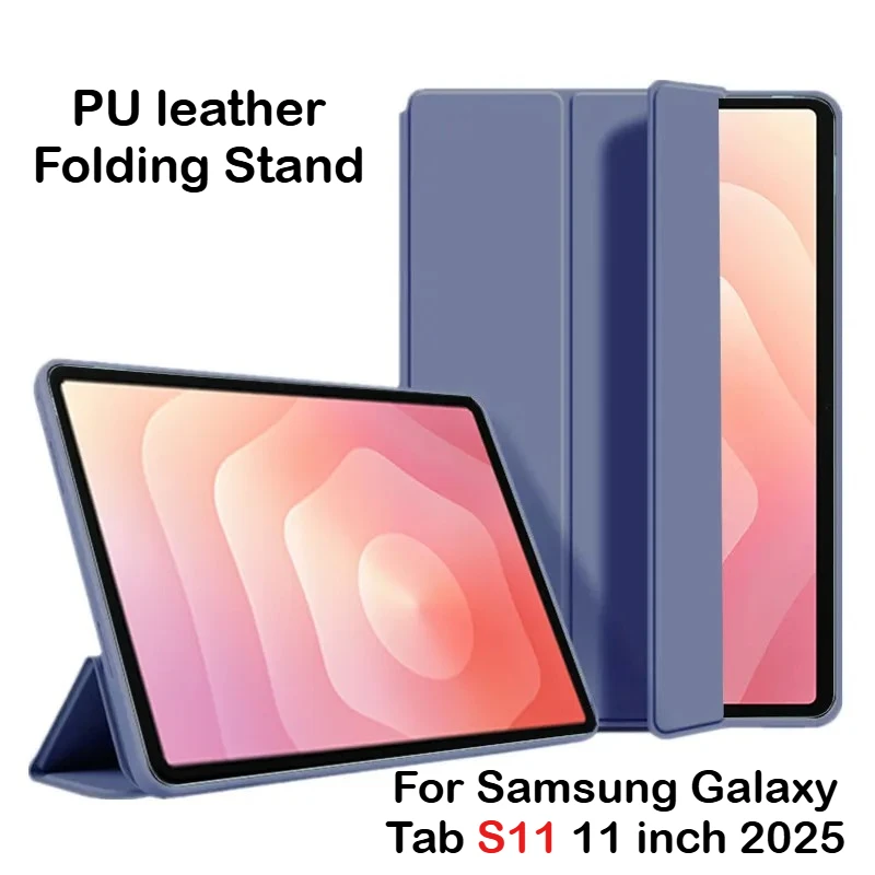 For 2025 Samsung Galaxy Tab S11 S10 Lite 11 Case PU Folding Stand Official Liquid Silicone Cover 5G SM-X730/SM-X736 Tablet Funda