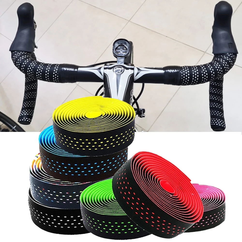 1Pair Road Bicycle Handlebar Tape Bike Accessories Cycling Soft PU EVA Anti-Slip MTB Bike Bar Tape Shock Absorption grip tape