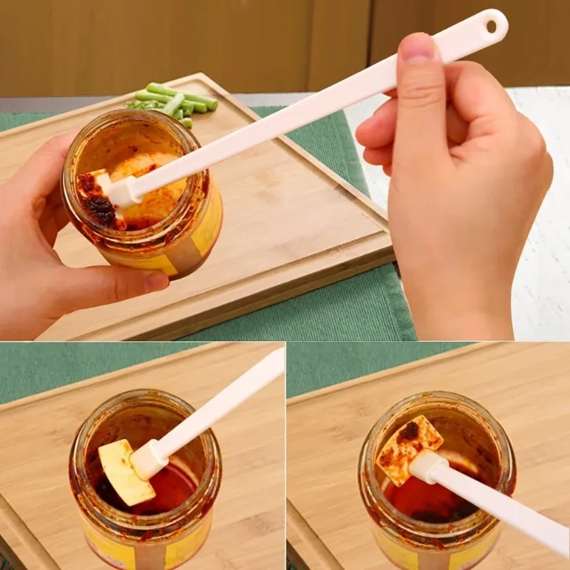 Silicone Pastry Long Bottle Scraper Batter Spatula Jam Ketchup Cake Long Handle Model Baking Scraper Tool Wholesale