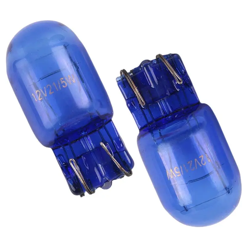 NEW HOT In Stock-2 X W21 5W T20 580 Dual Filament Sidelight 7443 Super White HID Xenon Bulbs 6000K