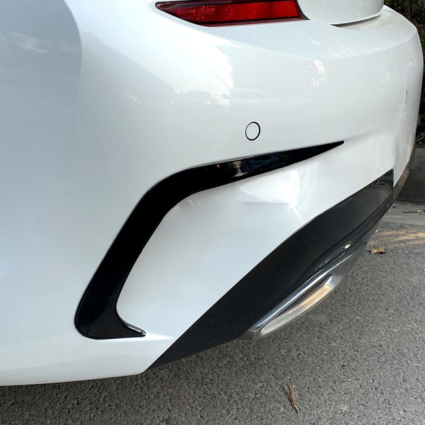 2Pair Rear Wind Knife Bumper Splitter Spoiler For BMW 3 Series G20 318i 320i 330i 2019-2022 Air Vent Exterior Car Accessories