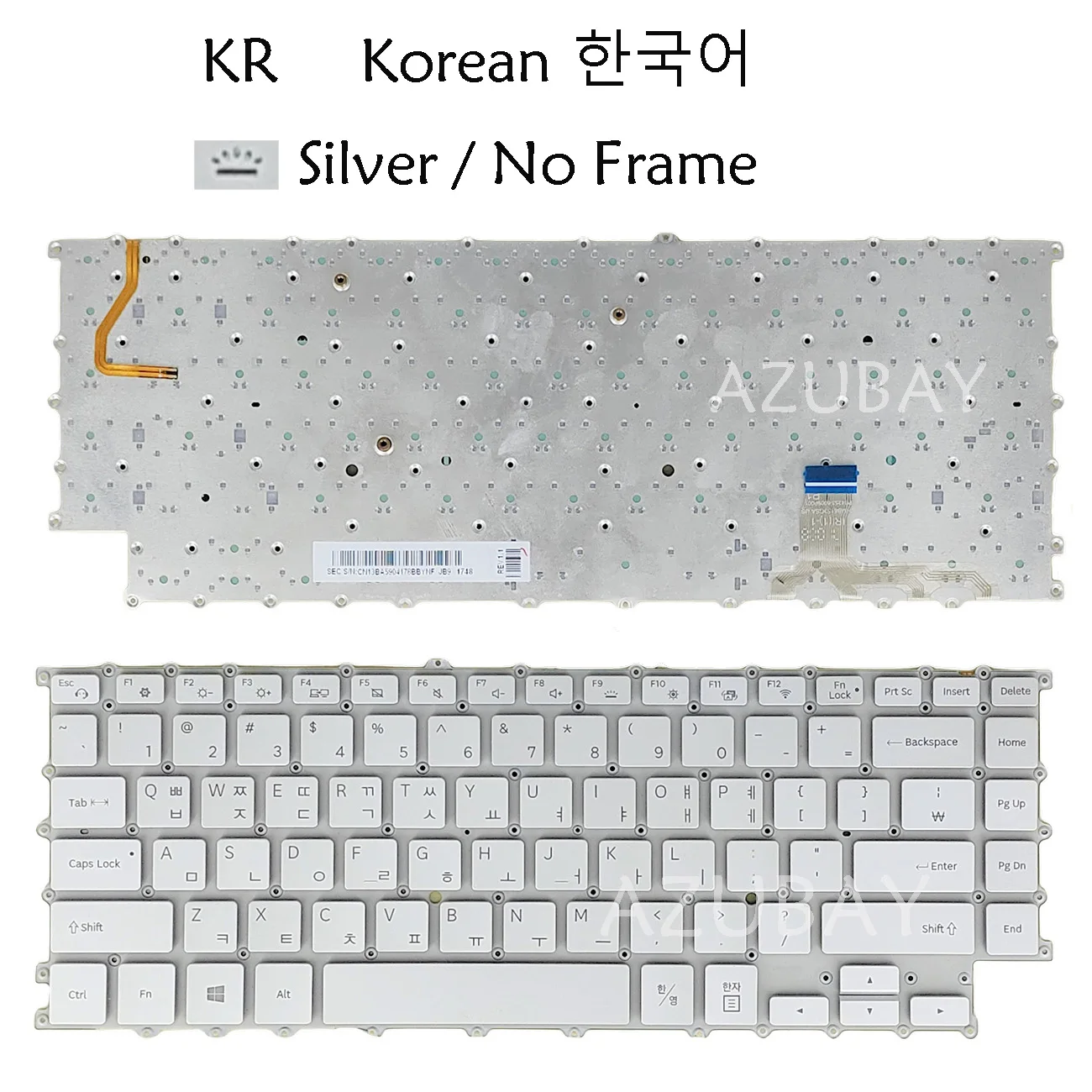 Korean Laptop Keyboard For Samsung BA5904178B BA59-04178B CN13BA5904178BBYNF NP900X5N NT900X5N Backlit Silver