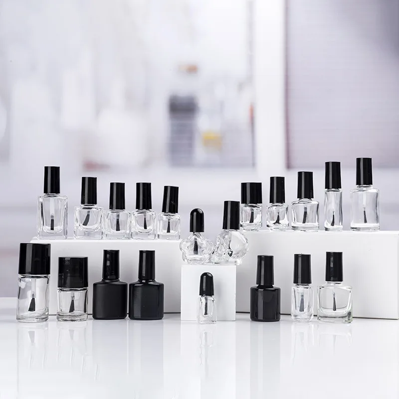 Nagellakfles Subverpakt Nagelgel Lege Fles met Borstel Glas Lege Mengfles Touch-up Containers 2 ml 5 ml 10 ml 15 ml