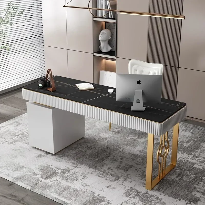 Luxury Executive Computer Desk Reception Modern Manicure Office Study Table Gaming Nail Escrivaninha Media Console Furniture