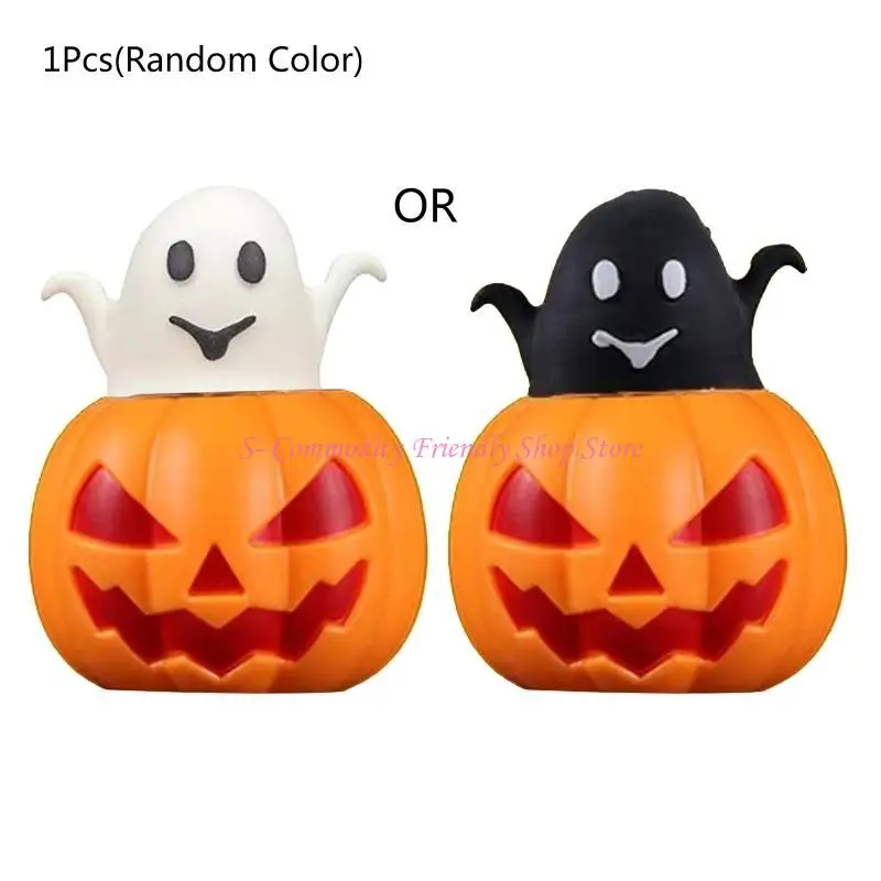 85AE Squeeze Halloween Pumpkin Anxiety Toy Soft Popping Model Pressure Reliever Pinch Boys Girl Party Favor