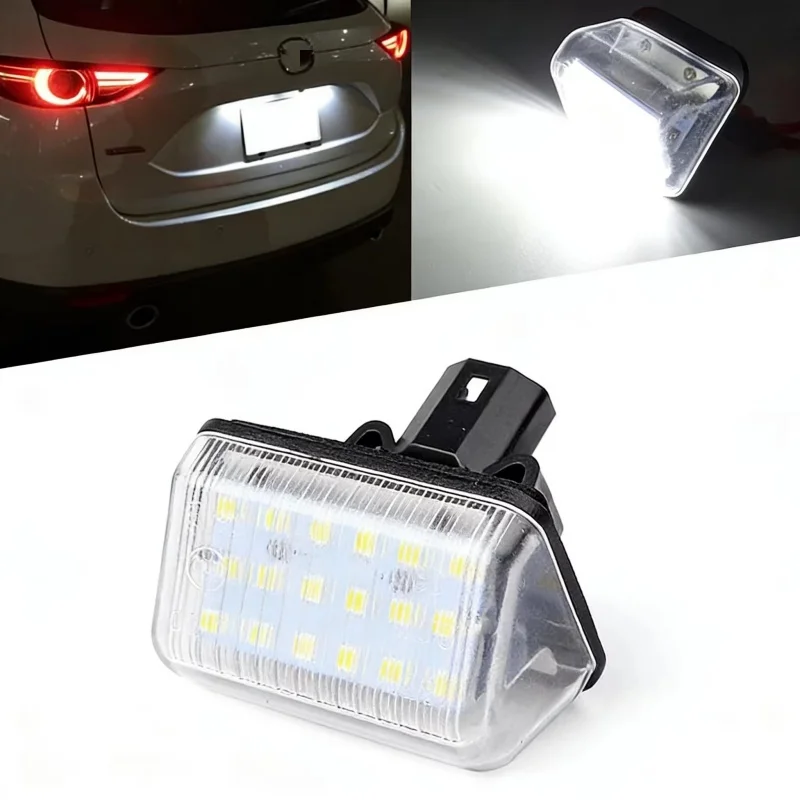 2pcs White LED License Plate Light For Mazda 6 CX-5 2013 2014 CX-7 Speed 6 2006 2007 2008 Car-Styling Number Lamps Accesorios