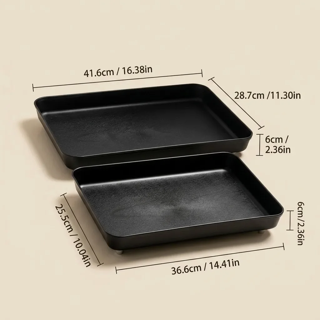Make-up organizer, opbergbak voor op het kaptafeltje, badkamerbak, plastic met houtnerf, parfumhouder, opbergrek voor cosmetica, metalen poten.