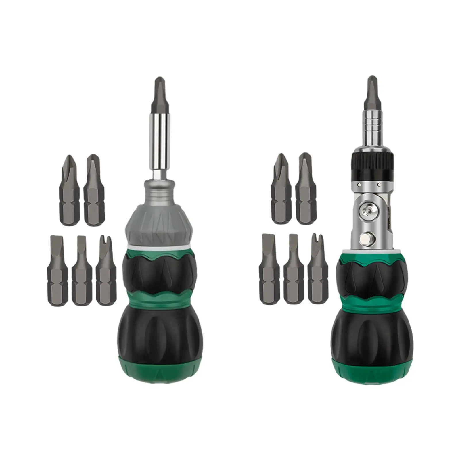 Ratcheting Screwdriver Set Stubby Ratchet Screwdriver Rotatable Ratchet Telescopic Screwdriver for Home Appliances