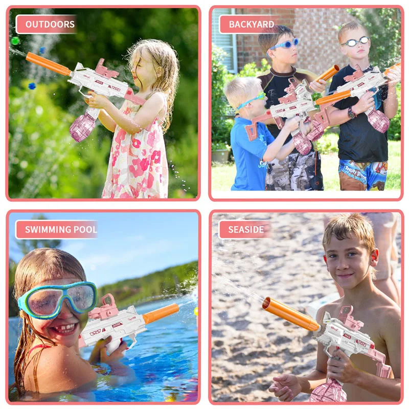 UZI Volledig elektrisch waterpistool Speelgoed Zwembad Spelen Waterspeelgoed Buitenspellen Hogedrukwaterpistool Zomerspeelgoed voor kinderen Cadeau