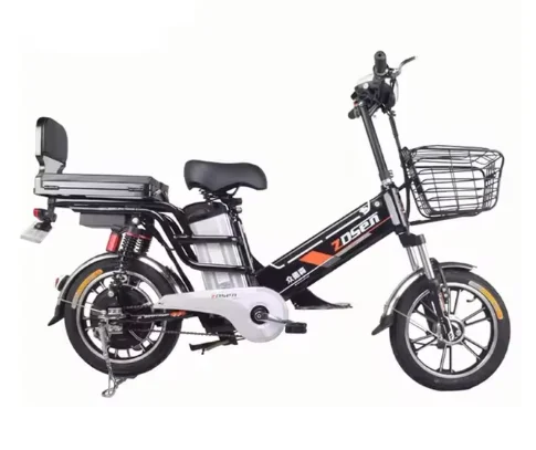 

Electric Bike With Seat 16 Inch 500W 48V Electric Bicycle For Adutls 12AH+50AH Two Removable Battery Hydraulic Shock Absorber