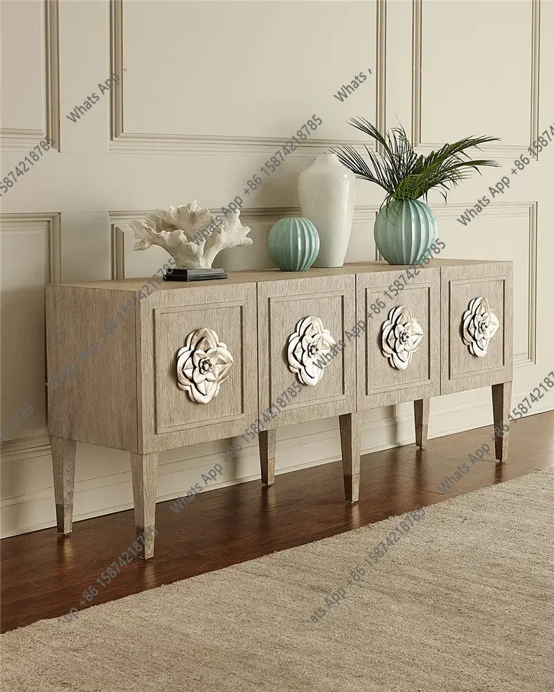 X40 American Rural Entrance Ca***et Simple Vil******ing Side Ca***et High-end Retro Decoration Light Luxury Style