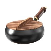 Ancient method big belly iron pot Non Stick Home Frying Pan pure hand made iron stew wok Chinese Wok Big Belly Pot For Kitchen