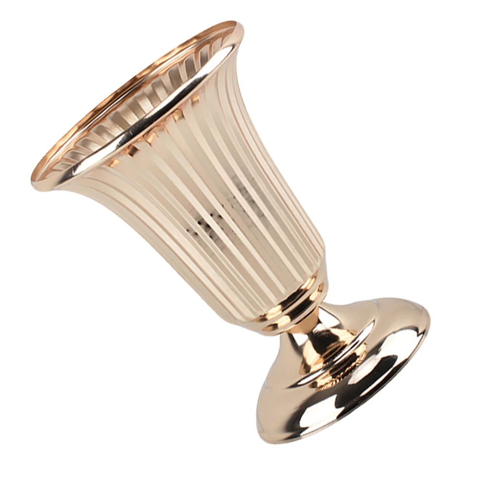 

Golden Vase Retro Iron Flower Vessel Decorative Pot Rack Wrought Flowerpot Holder Home