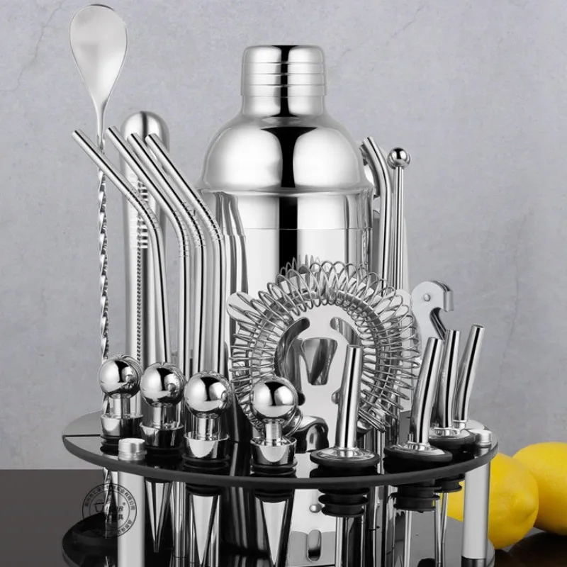 304 Rvs Shaker Glas Cocktail Shaker Set Bar Gereedschap Wijn Gereedschap Barman Set