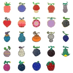 24Styles New In Hot Sell One Piece Brooch Accessories Anime Decoration Devil Nut Luffy  Kaido Uta Doflamingo Children's Gift