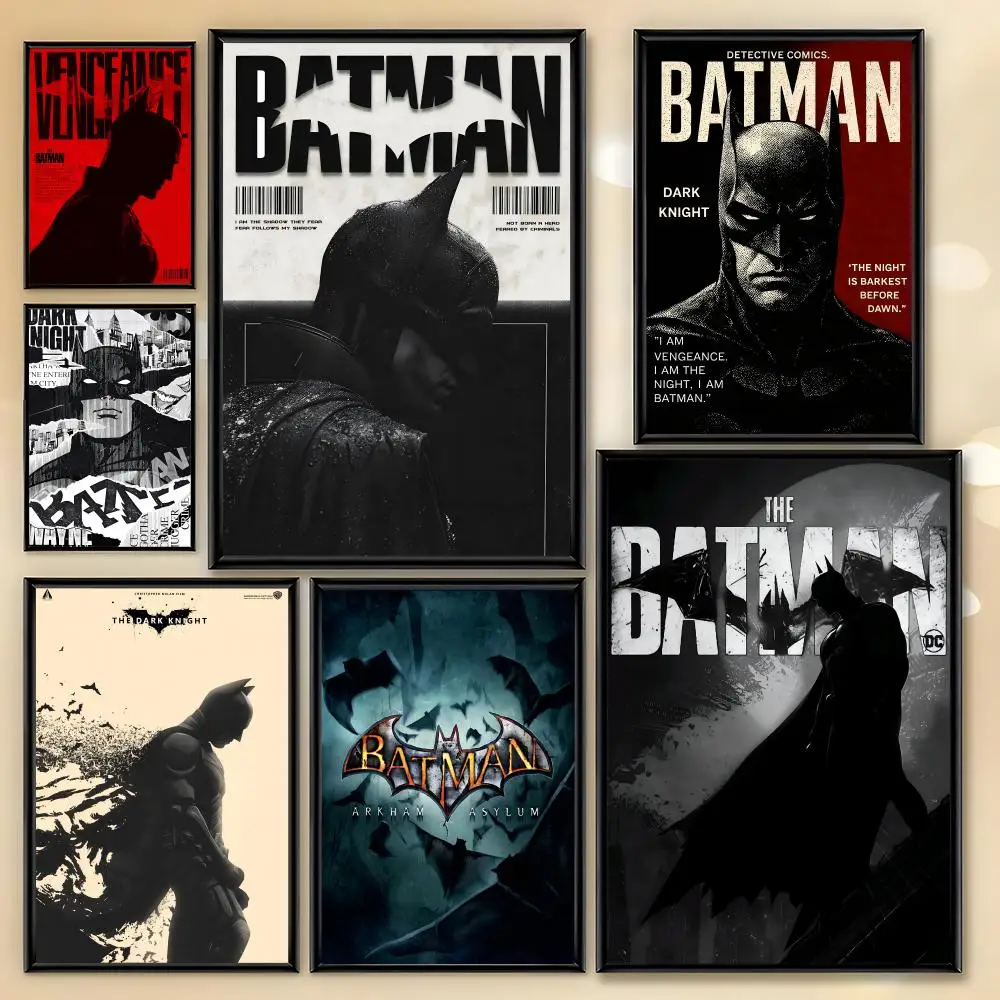 Póster de B-BatmanS, arte HD, decoración adhesiva para pared, decoración estética para el hogar, impermeable, para sala de estar, bar