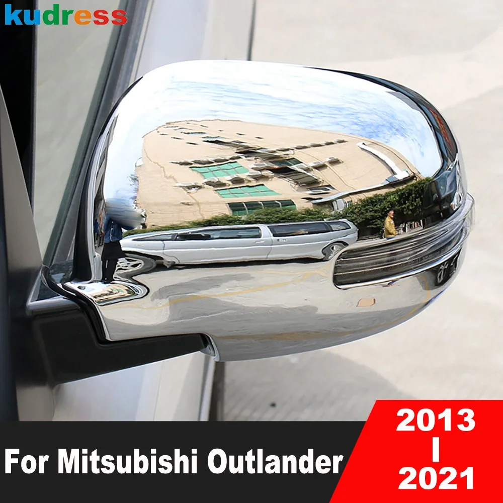 

Rearview Mirror Cover Trim For Mitsubishi Outlander 2013-2017 2018 2019 2020 2021 Chrome Car Side Wing Mirror Cap Accessories