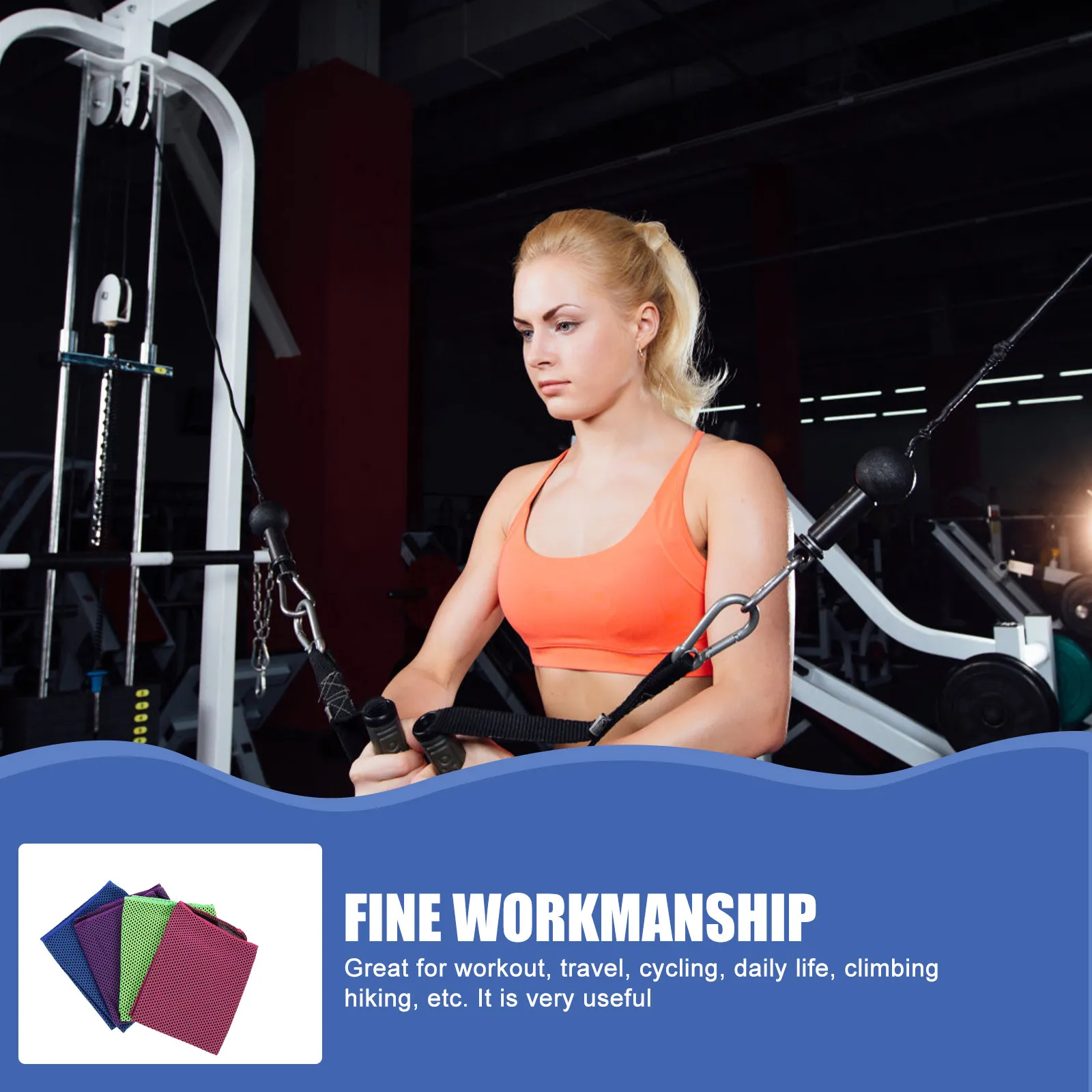 

Набор из 4 спортивных охлаждающих полотенец: высококачественные полиэстеровые полотенца для вытирания пота, быстросохнущие, дышащие, для спортзала, бега, походов, путешествий