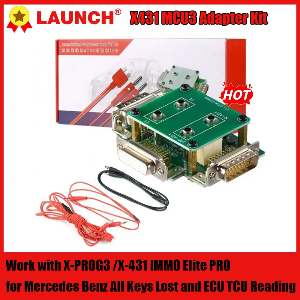 2026 Launch MCU3 Adapter Support for Mercedes-Benz All Keys Lost and ECU TCU Reading Work with X-PROG3 /X-431 IMMO Elite PRO