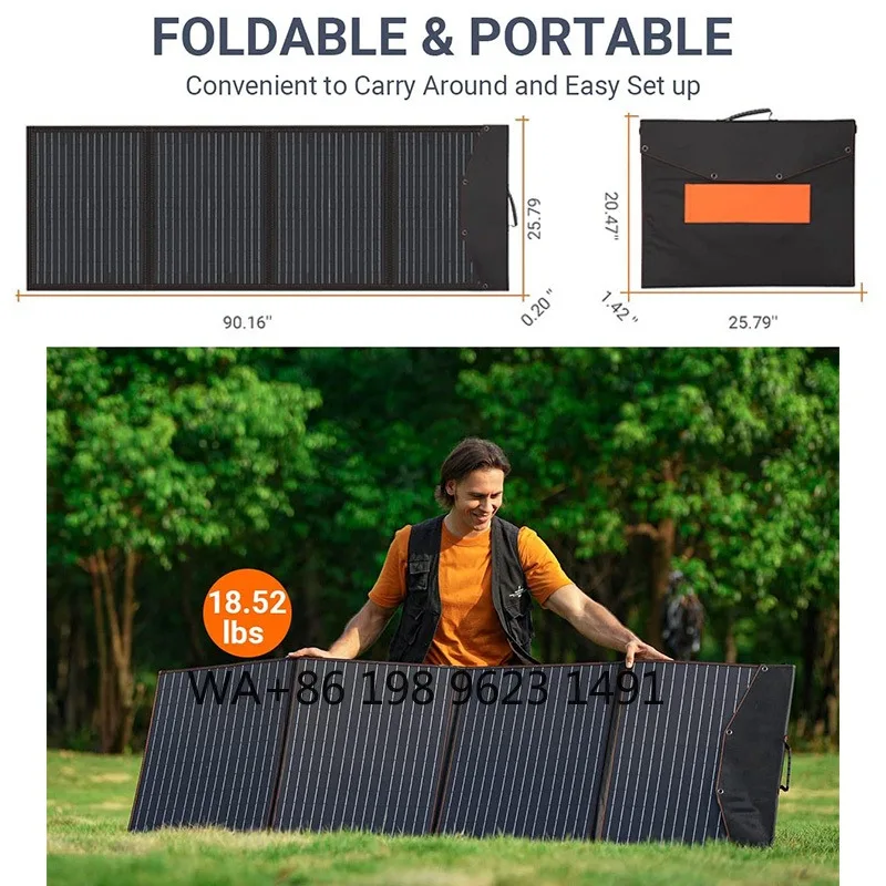 220X2 Portable Flexible Solar Panels Off Grid 1800W-2400W Solar Power Generator