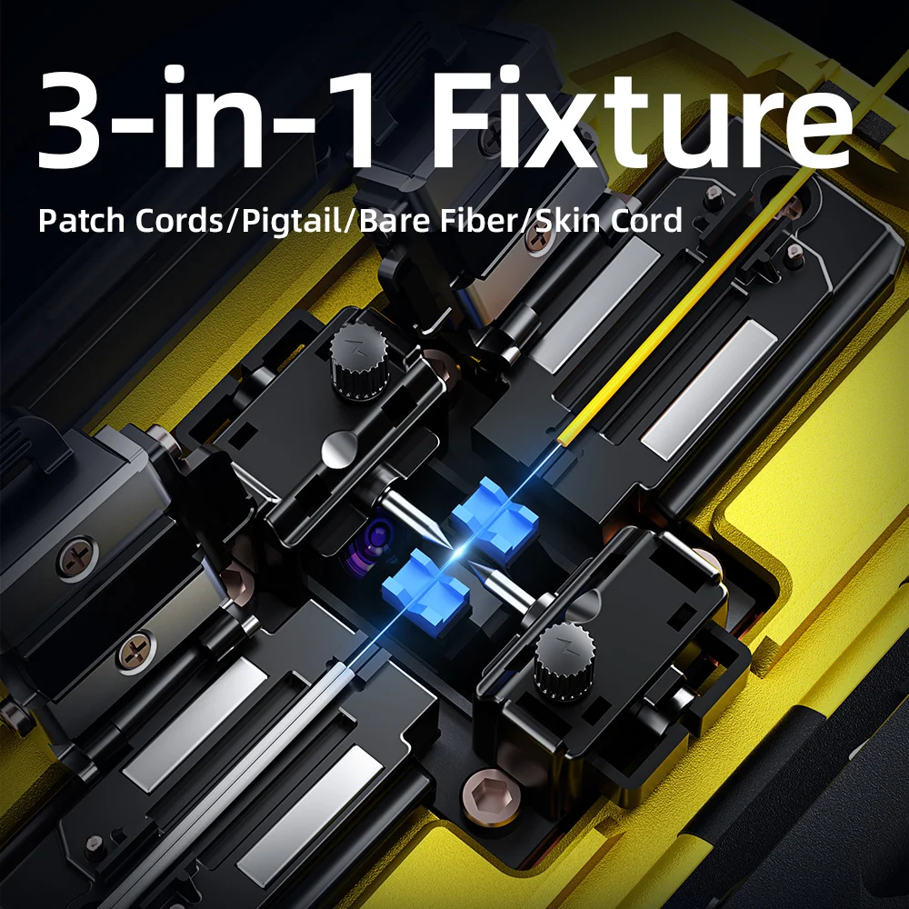 SAIVXIAN A-87S yellow fiber optic fusion splicer Full set hot melt machine fully automaticfusion splicer fiber optic cable