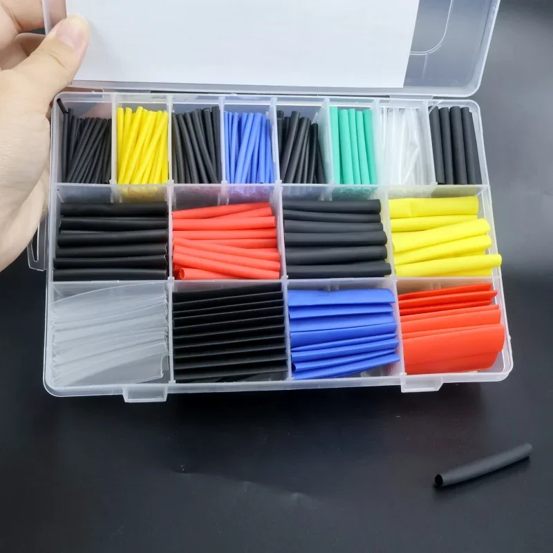 580pcs heat shrink tubing 2:1 wire cable bundle combination electrical insulation heat shrink tubing set