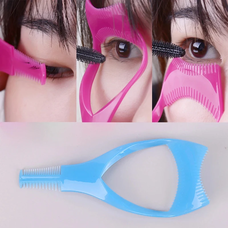 Handlicher Wimpernhilfe-Clip, rosa Augen-Make-up-Hilfe-Werkzeug, Y-Form, Silikon, Mascara, Applikator, Schild, multifunktionaler Silikon-Eyeliner