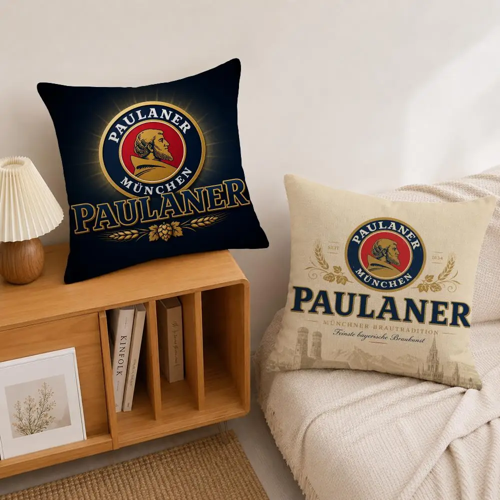 Brand Paulaner Cushion Cover Natural Linen Pillowcase Set, All-in-One Decor for Sofa, Bedroom & Chair