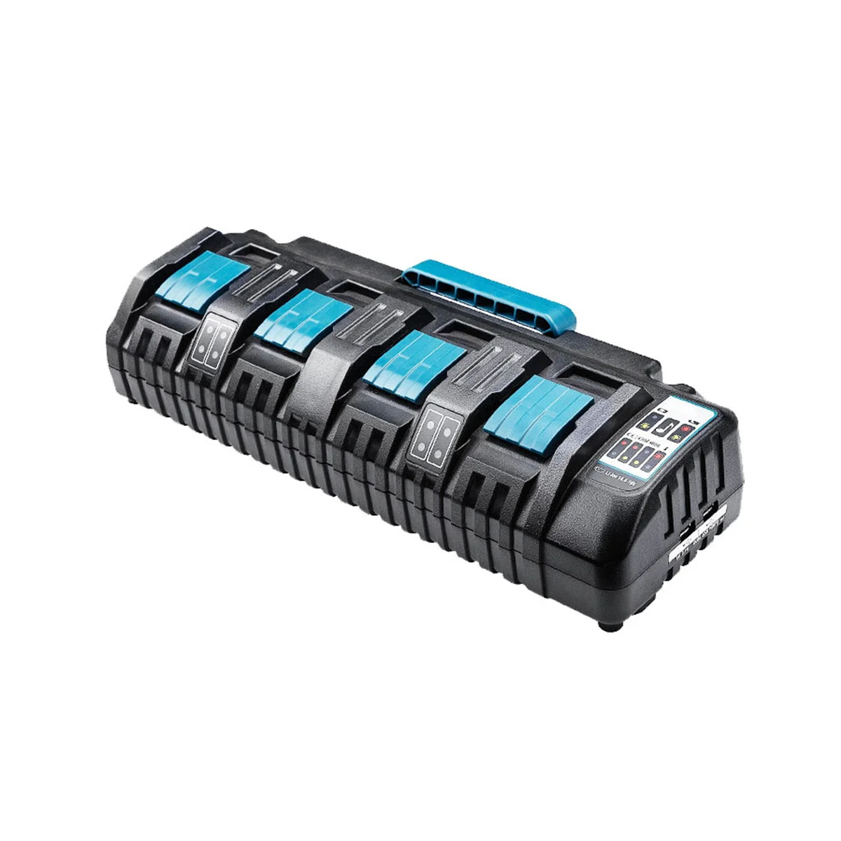 DC18SF 4-Port Charger for Makita Battery 14.4V 18V 3.0Ax4 Li-Ion BL1830, BL1830B, BL1840, BL1840B, BL1850, EU Plug