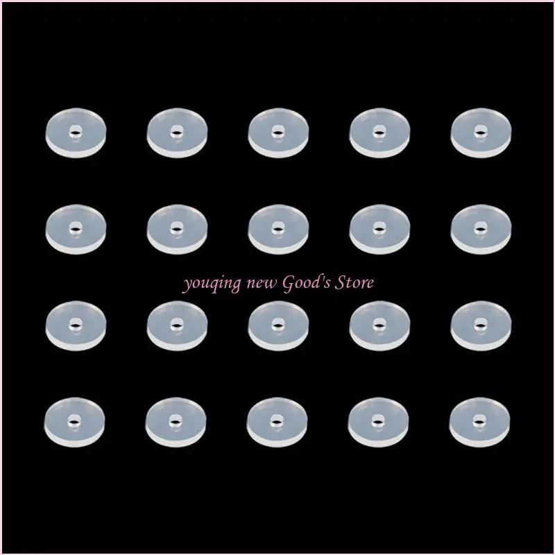 57QA ثقب أقراص السيليكون الشفاء من وسادات القرص الشفافة لتثبيت الأقراط