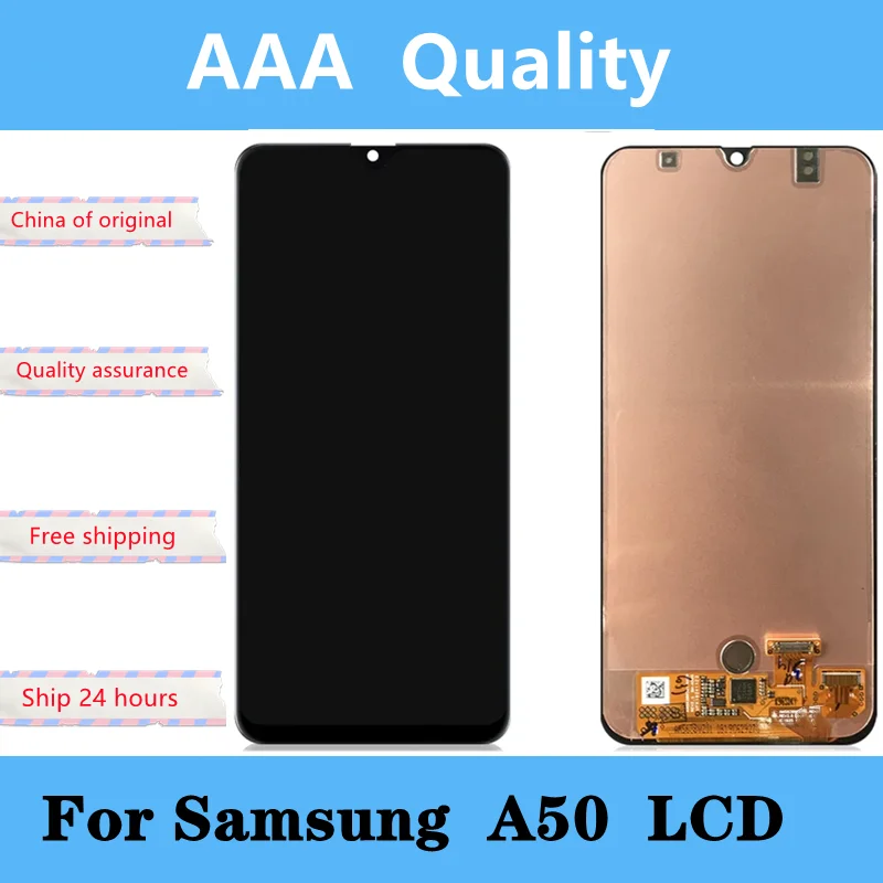 Tested AMOLED LCD Display For Samsung  A50 Display Touch Screen Digitizer For Samsung A50 SM-A505FN/DS A505F/DS LCD