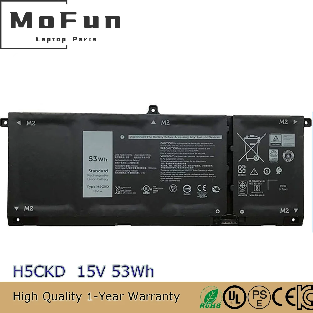 New H5CKD Battery for Dell Inspiron 5300 5400 7300 7500 2-in-1 Latitude 3410
