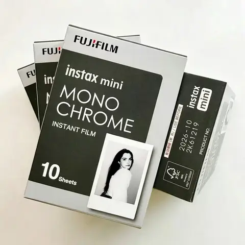 Black and White Fujifilm Films Fuji Instax Monochrome 10/60/100 Sheets for Mini 8 9 Instant Mini 12 11 7s 25 Camera Photo Paper