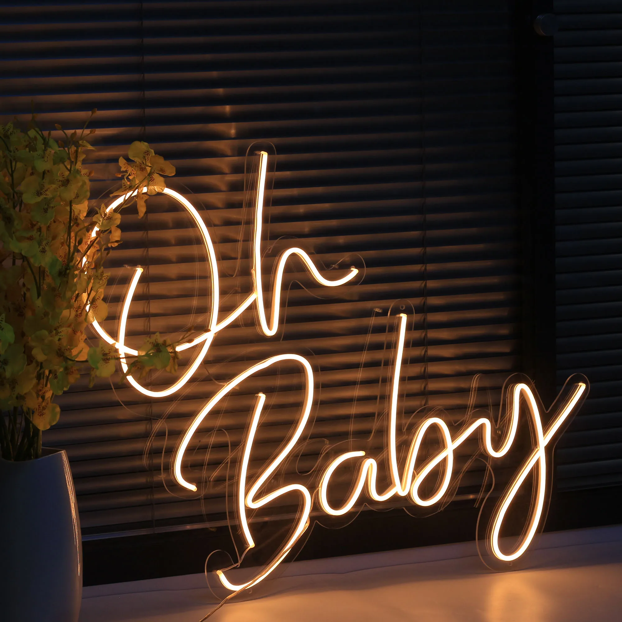 

Oh Baby Neon Sign Bar Shop Logo Pub Store Club Nightclub Birthday Wedding Party Game Room Decoration LED Light Flex Neon