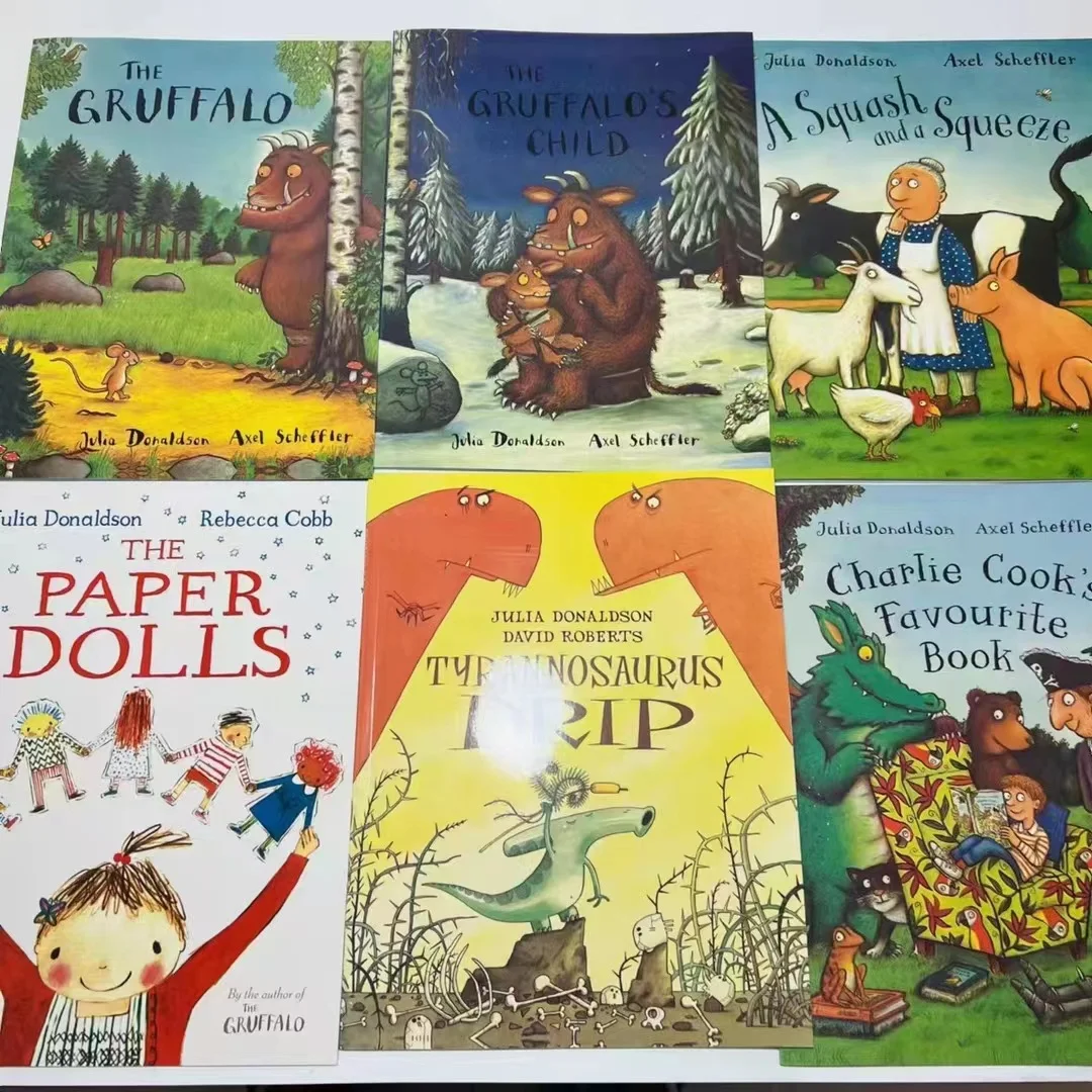 10 книг/набор, английские книги с картинками Gruffalo для детей, книги для изучения английского чтения для детей 5-8 лет