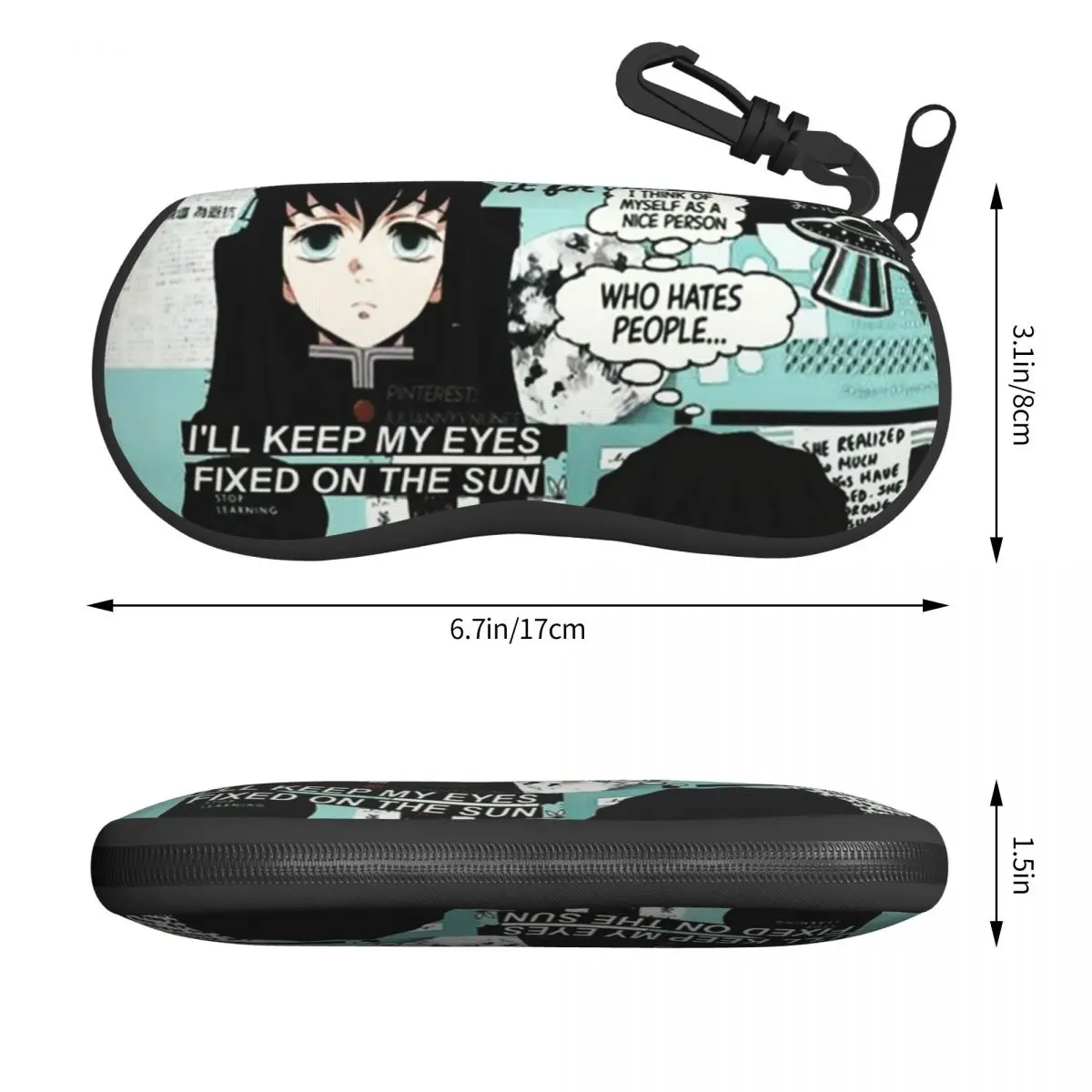 Muichiro Tokito Demon Slayer Eyeglass Glasses Case Women Men Soft Kimetsu No Yaiba Sunglasses Protective Pouch