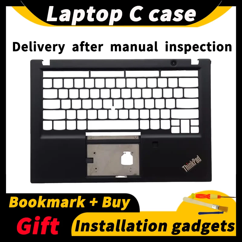 Imagem -01 - Tampa do Teclado com Furos de Impressão Digital c Case Palmrest Lenovo Thinkpad T490s T495s T14s Gen1 5cb0s95447
