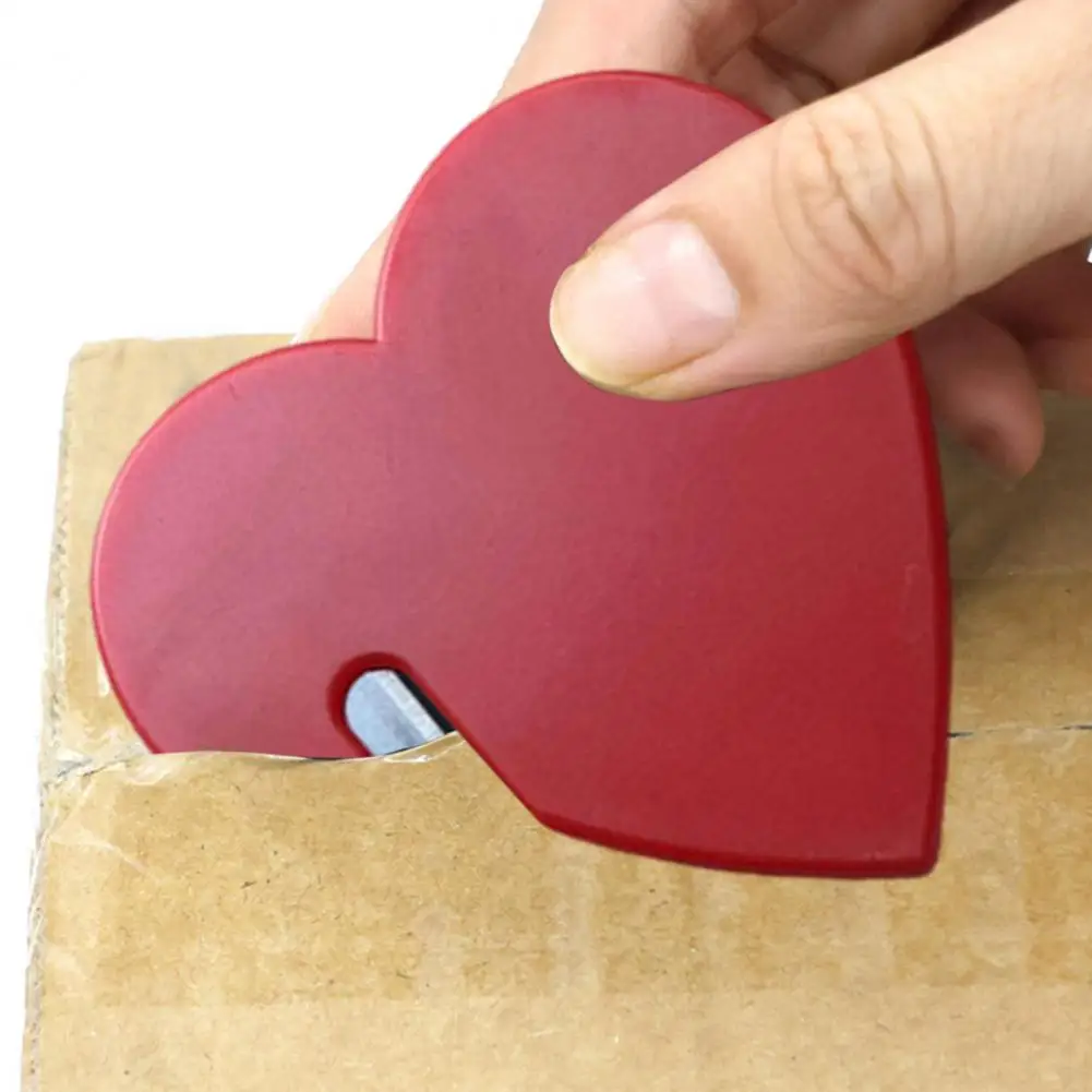 คริสต์มาสเครื่องตัดกระดาษรูปหัวใจที่เปิดซองจดหมายห่อของขวัญเครื่องมือปลอดภัยพลาสติกกระดาษTrimmerสําหรับหัตถกรรมห่อตัวอักษร