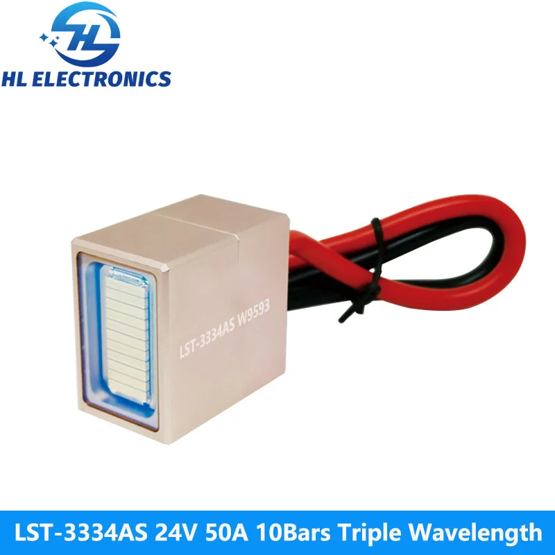LST-3334AS 24V 50A 10Bars 500W Triple Wavelength 808nm 755nm 1064nm Laser Stack for Hair Removal